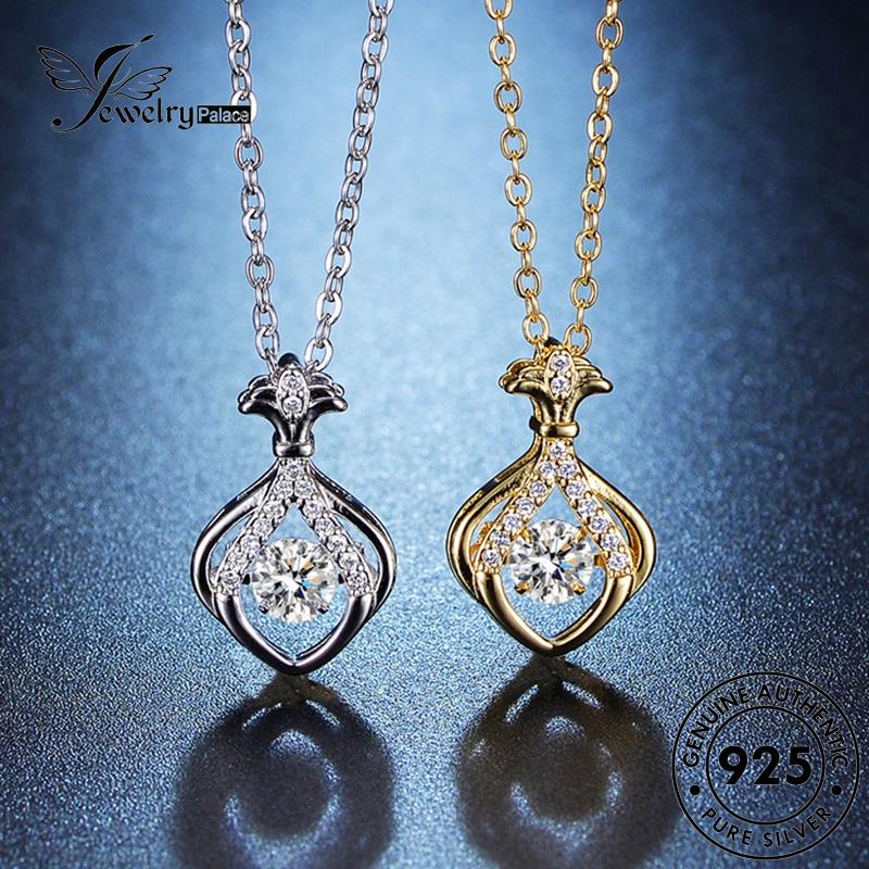 Jewelrypalace Emas Perak Wanita Moissanite Cantik925 Berlian Asli Kalung Botol N31