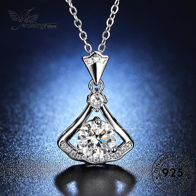 Jewelrypalace Moissanite Fashion Perak Berlian Kalung Kipas Wanita925 Asli N71