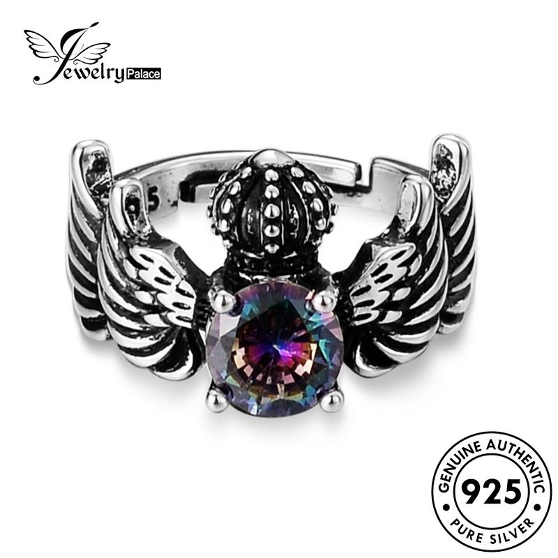 Jewelrypalace Cincin Wanita Simple Mahkota Batu Akik Perak Asli925 R93