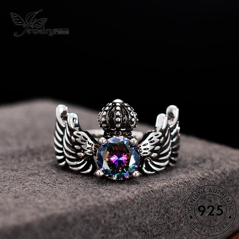 Jewelrypalace Cincin Wanita Simple Mahkota Batu Akik Perak Asli925 R93