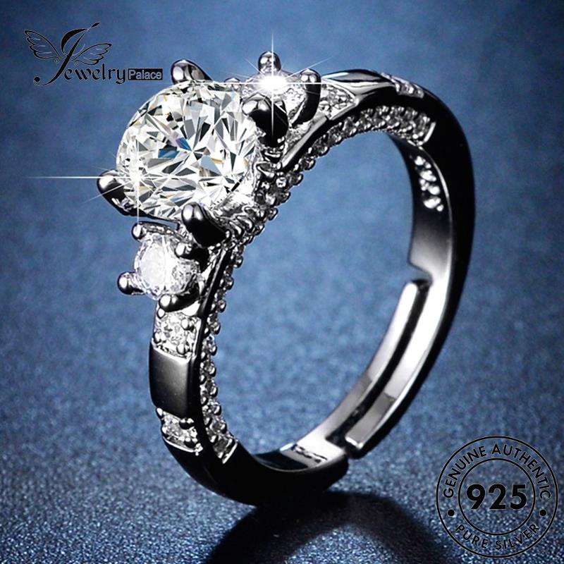 Jewelrypalace Moissanite Perak925 Fashion Asli Wanita Cincin Berlian Spark R144