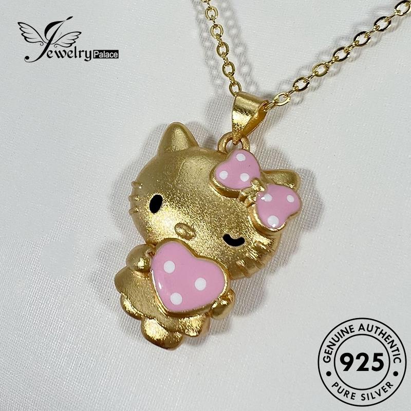 Jewelrypalace Wanita Kalung Lucu925 Kucing Perak Asli N1090