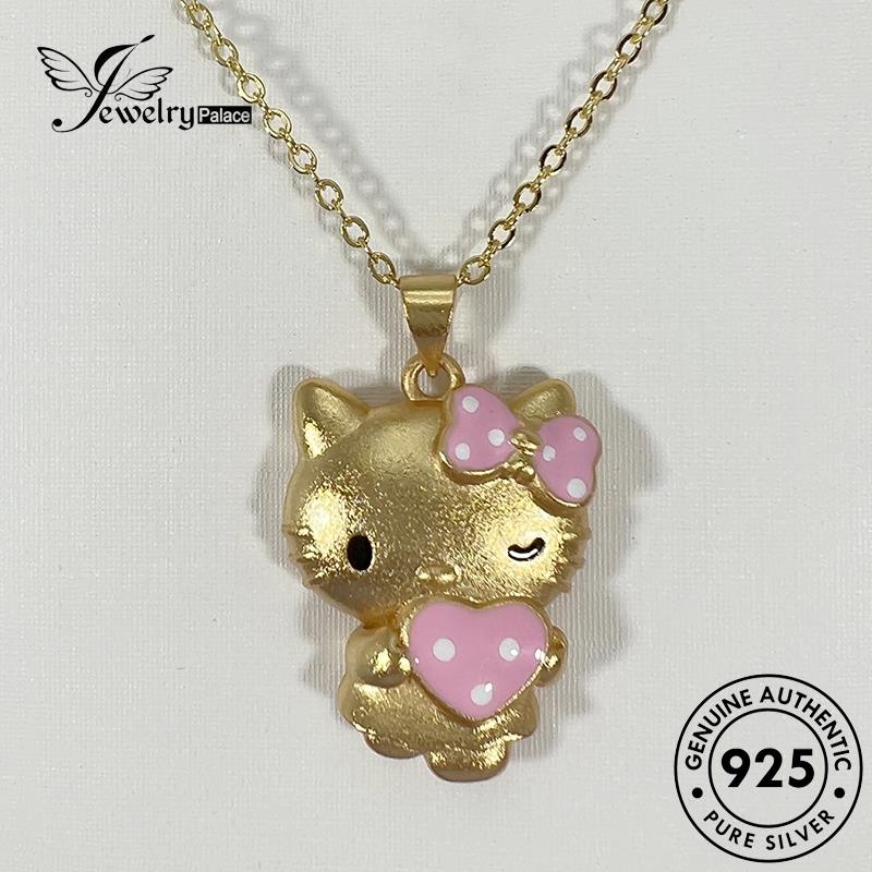 Jewelrypalace Wanita Kalung Lucu925 Kucing Perak Asli N1090