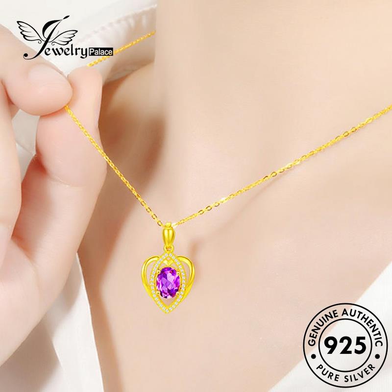 Jewelrypalace Kalung Amethyst Simple Perak Asli925 Wanita N1119
