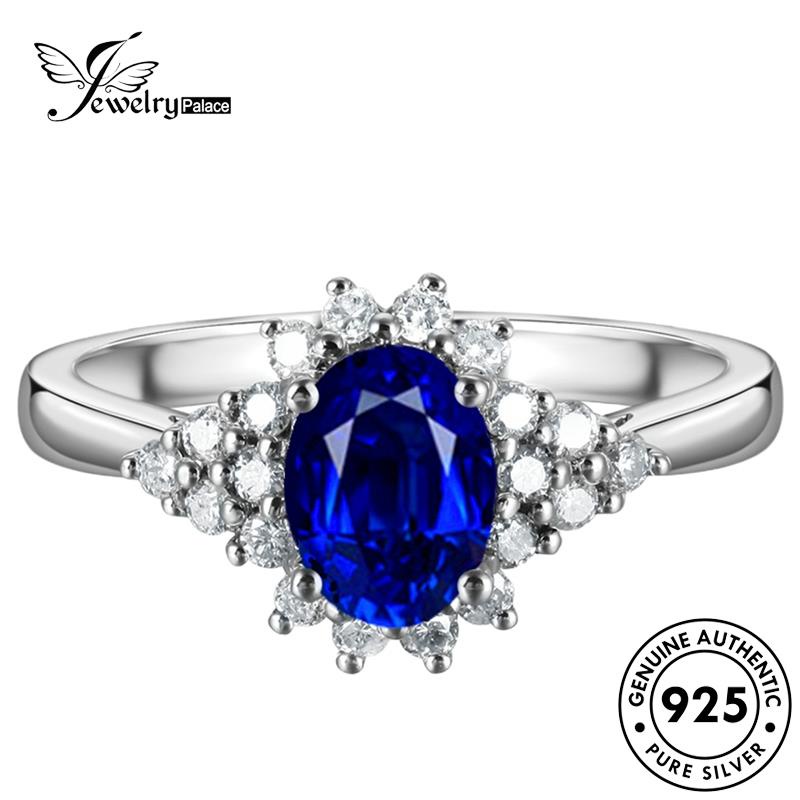 Jewelrypalace Cincin Ruby Perak925 Wanita Emas Asli R1739