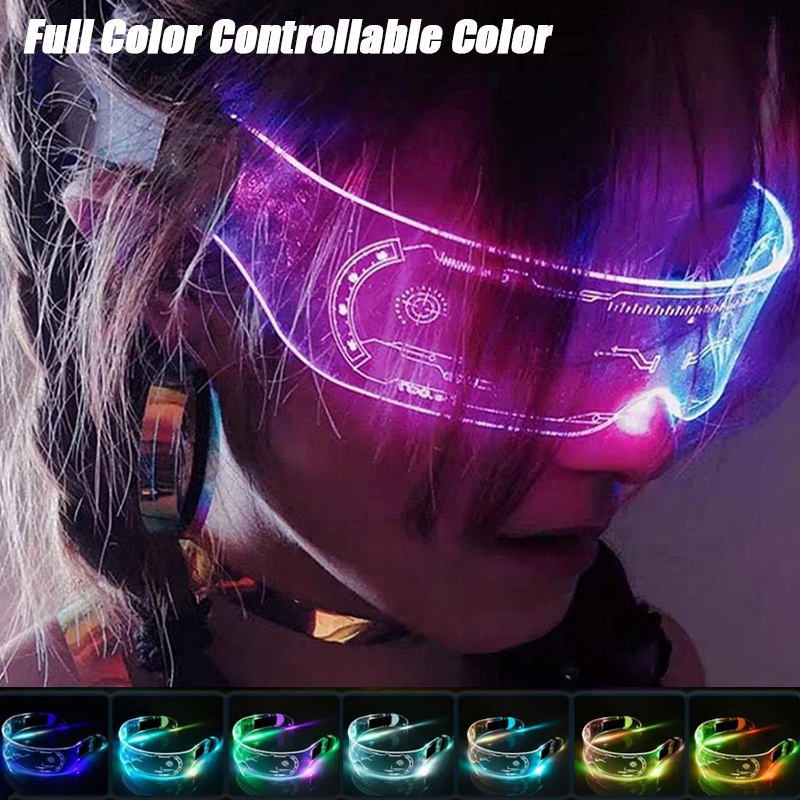 【WZ049/50】SKY MALL KACAMATA DOUBLE LED COOL LIGHT TECHNOLOGICAL GLASSES LAMPU LIGHT