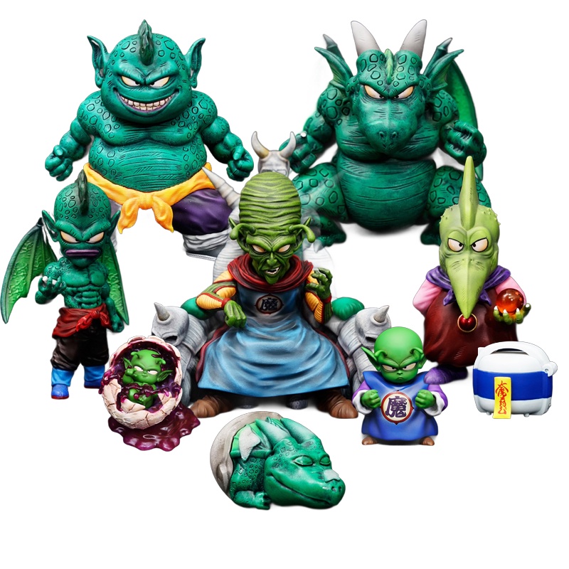 Hot 9pcs Anime Dragon Ball Figure GK WCF King Piccolo Keluarga Action Figure Namekian Cymbal Piano Rebana Drum PVC Model Patung Mainan Untuk Anak