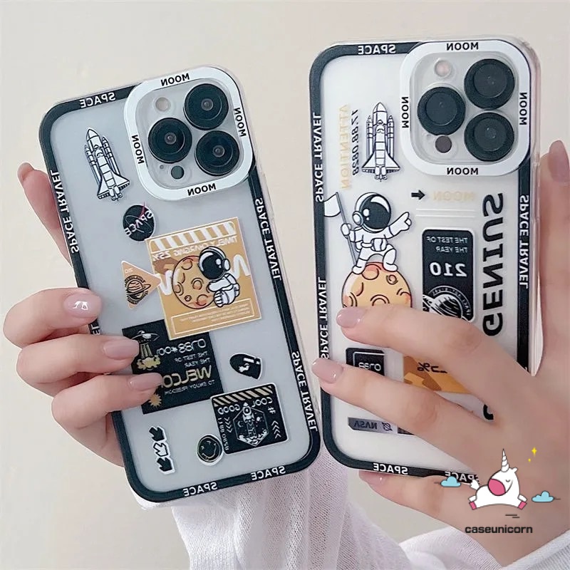 Casing Ponsel NASA Merek Trendi Untuk Infinix Smart 4 5 6 Plus Hot 11s 11 10 9 12 Play 12pro Note 11 10 12 Pro 12 2023 Hot 8 10s 11s Nfc 10 Lite 20 12i 20s Astronot Luar Angkasa Lembut Casing TPU