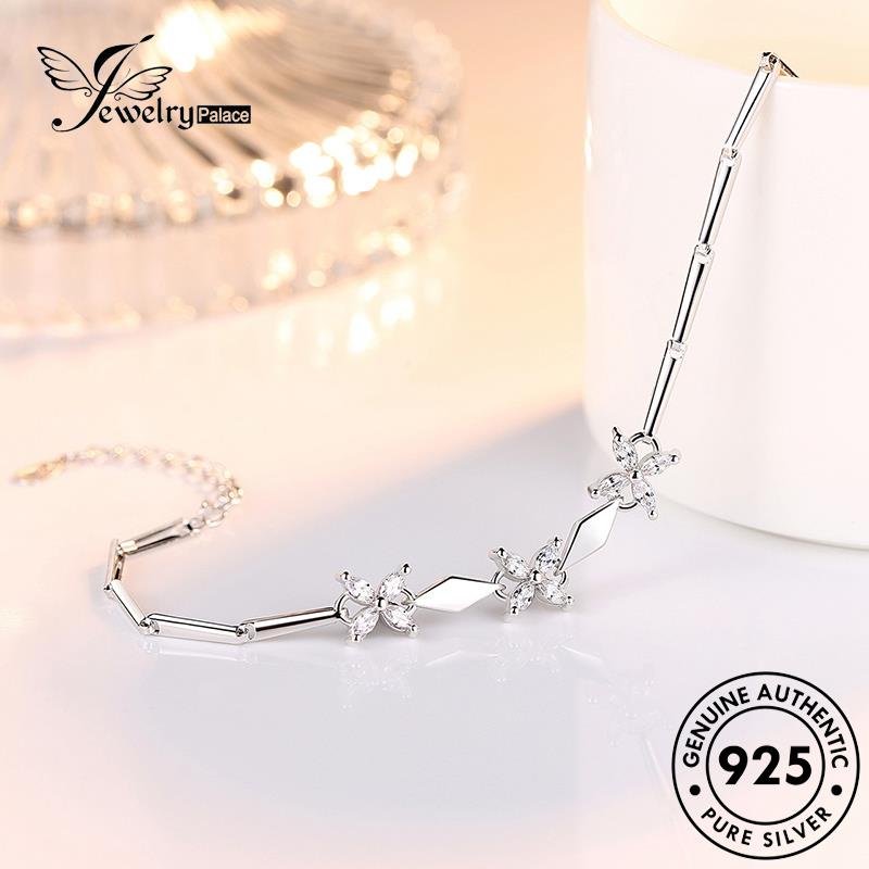 Tempat Perhiasan Wanita Fashion Gelang Perak925 Clover Original B68