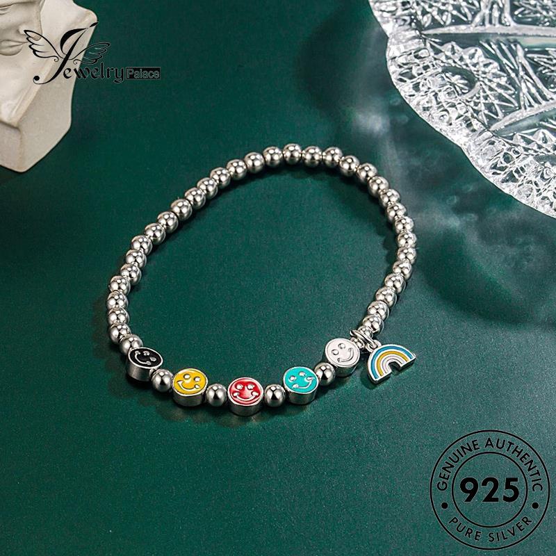 Jewelrypalace Perak Smiley Beads Creative925 Gelang Wanita Asli B115