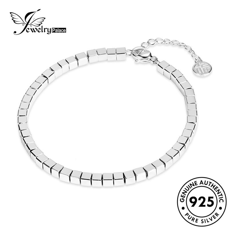 Jewelrypalace Gelang Asli Persegi Pribadi925 Perak Wanita Kecil B223