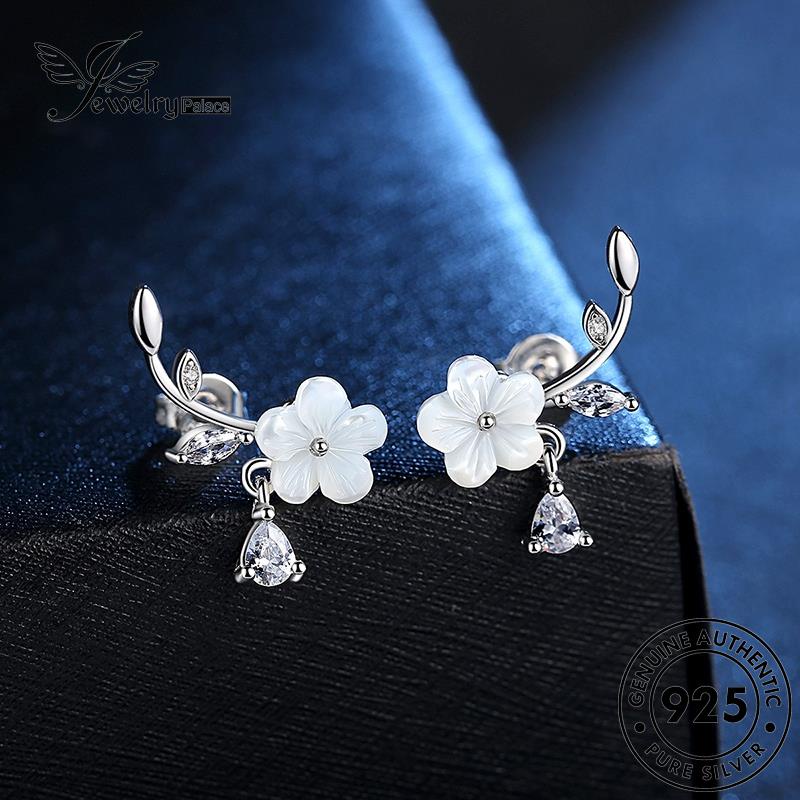 Jewelrypalace Anting Lucu Bunga Perak Tusuk Berlian Wanita Moissanite925 Asli E24