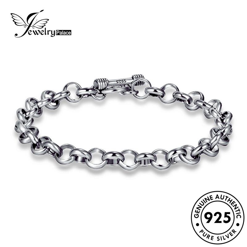 Tempat Perhiasan Wanita Retro Asli925 Cincin Gelang Perak B211