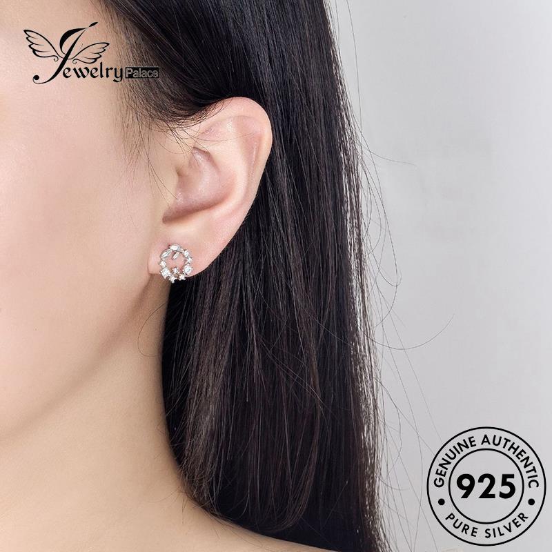 Jewelrypalace Anting Emas Wanita Stud Asli Moissanite Bunga925 Perak Fashion Berlian E117