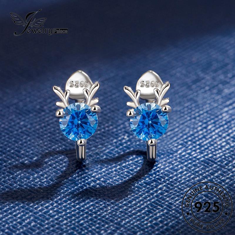 Jewelrypalace Sapphire Perak925 Wanita Anting Tusuk Kepribadian Asli Elk E149