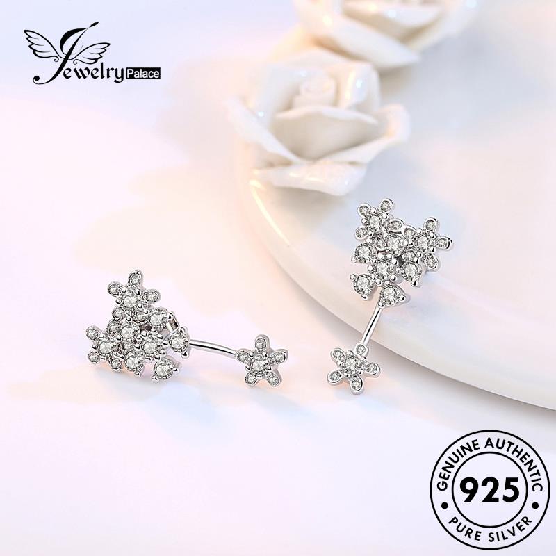 Jewelrypalace925 Wanita Perak Asli Moissanite Berlian Stud Anting Lucu Krisan E290