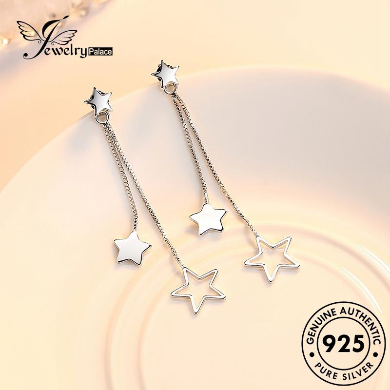 Jewelrypalace Stud925 Anting Fashion Perak Bintang Berujung Lima Asli Wanita E447