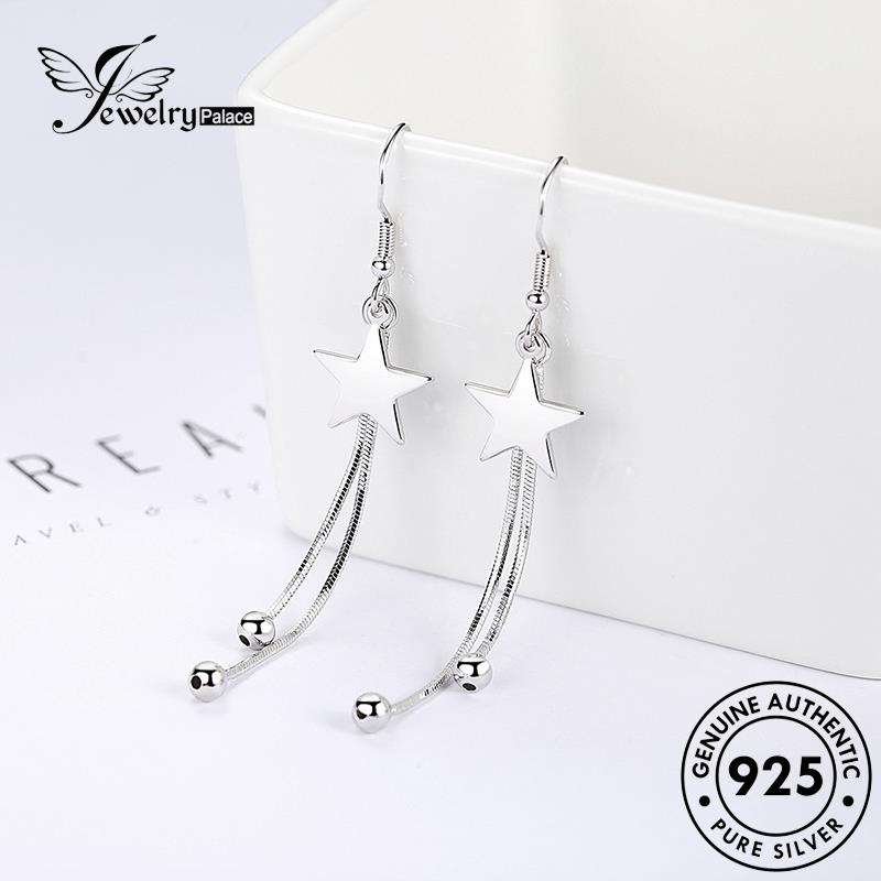 Jewelrypalace Rumbai Kait Pentagram Anting Perak Wanita925 Asli E452