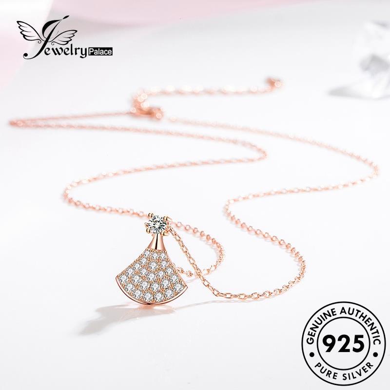 Jewelrypalace Moissanite Asli Wanita Berlian Kalung Emas Perak Sektor Fashion925 N7