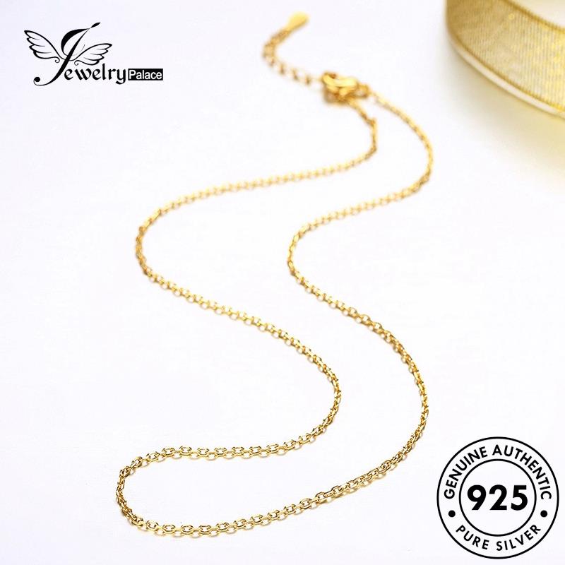 Jewelrypalace Kalung Perak925 Wanita Salib Simple Emas Asli N61