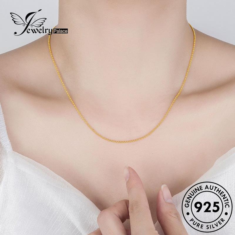 Jewelrypalace 925mutiara Emas Wanita Kalung Fashion Perak Asli N69