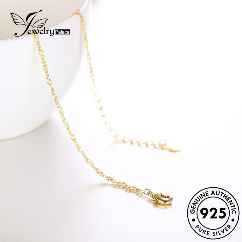 Jewelrypalace Water Perak Wanita Ripple925 Fashion Kalung Emas Asli N76