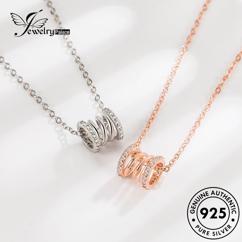 Jewelrypalace Asli Selebriti Moissanite Kecil Berlian925 Kalung Perak Internet Pinggang Emas Wanita N317