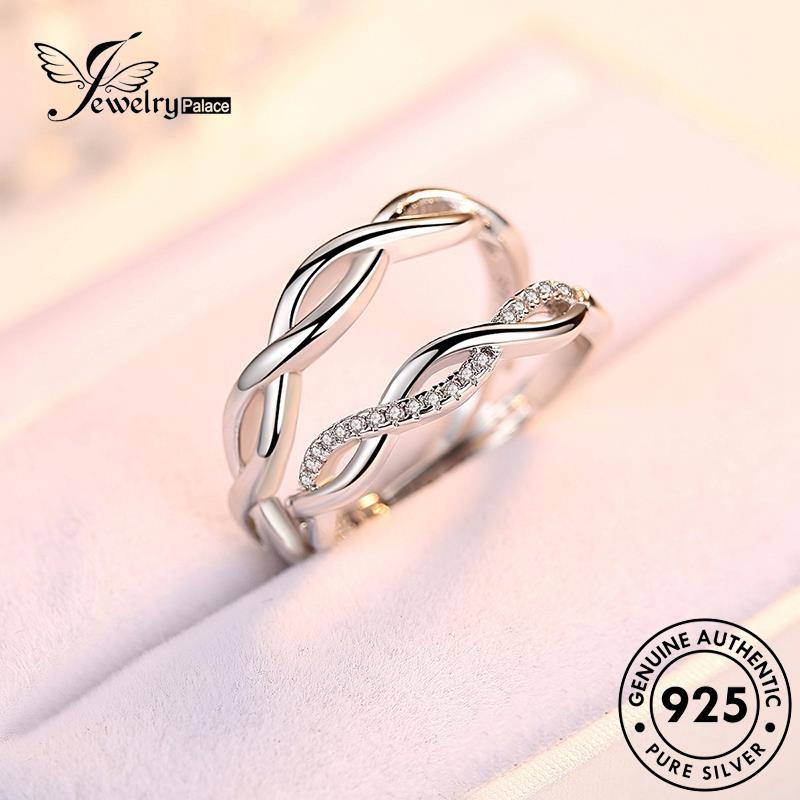 Jewelrypalace Diamond Iii Cincin Asli Sansei Simple Moissanite Perak925 Couple R48