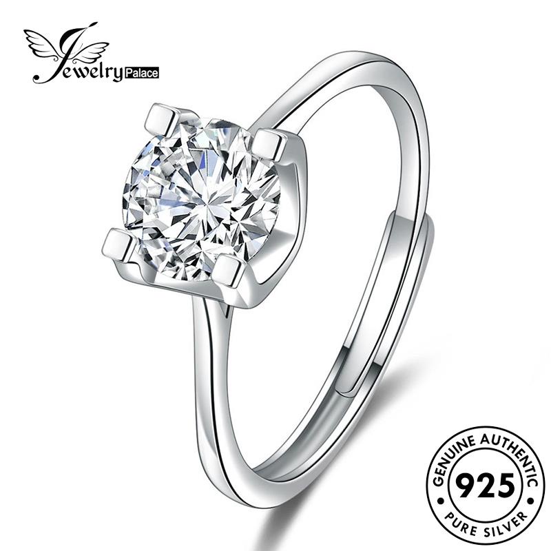 Tempat Perhiasan Wanita Cakar Moissanite Empat Cincin Perak Hollow Asli Berlian925 R126