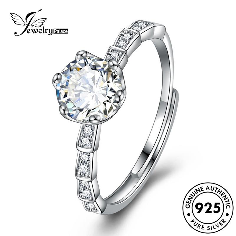 Jewelrypalace Cincin Ular Berlian Perak925 Wanita Moissanite Fashion Asli R140