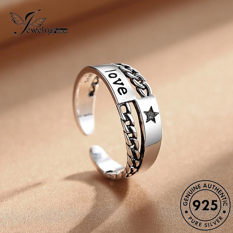 Jewelrypalace Cincin Lilit Rantai Vintage Wanita Perak Asli925 R200