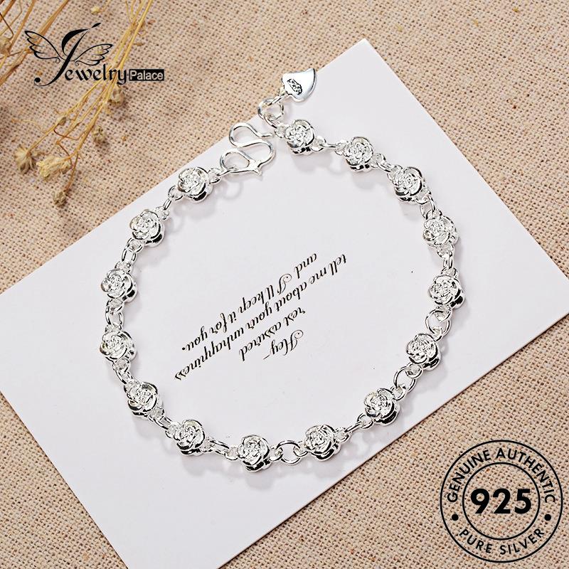 Perhiasantempat925mawar Simple Wanita Asli Gelang Perak B64