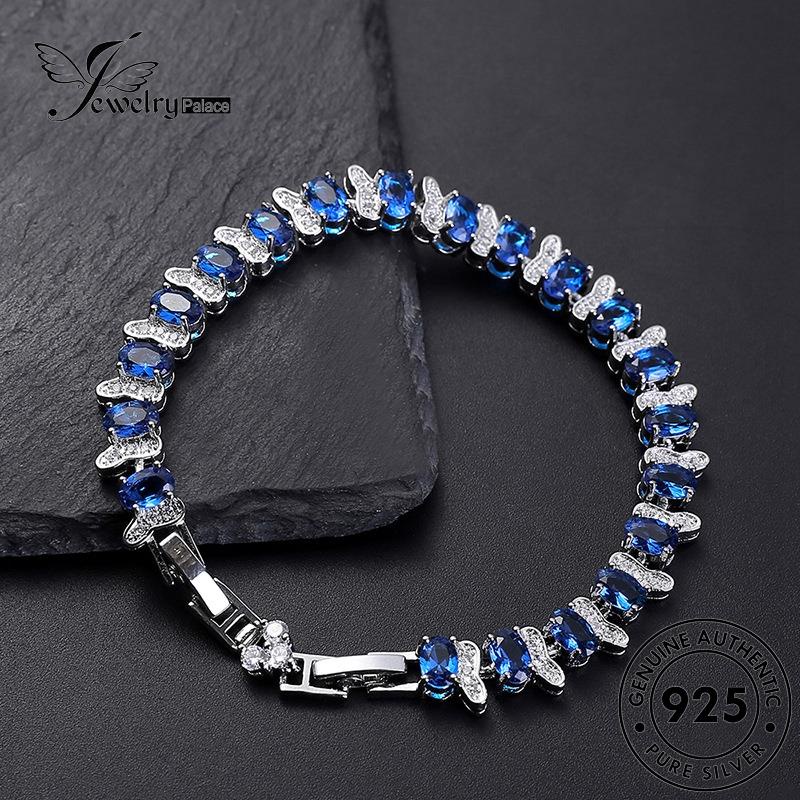 Jewelrypalace Gelang Asli Wanita Perak Mewah Safir925 B294