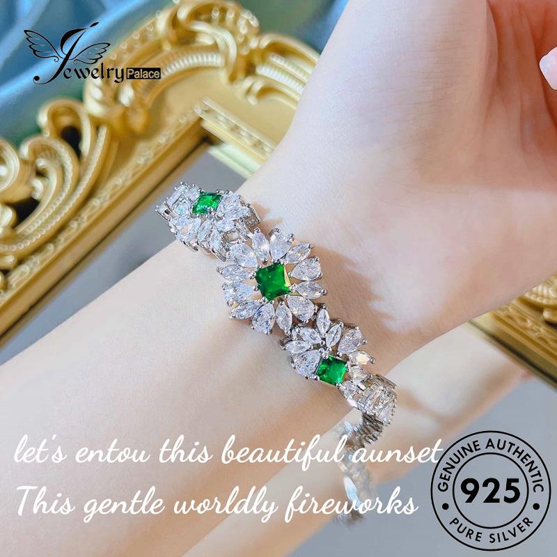 Perhiasantempat Wanita Moissanite Gelang925 Berlian Asli Mewah Perak B569