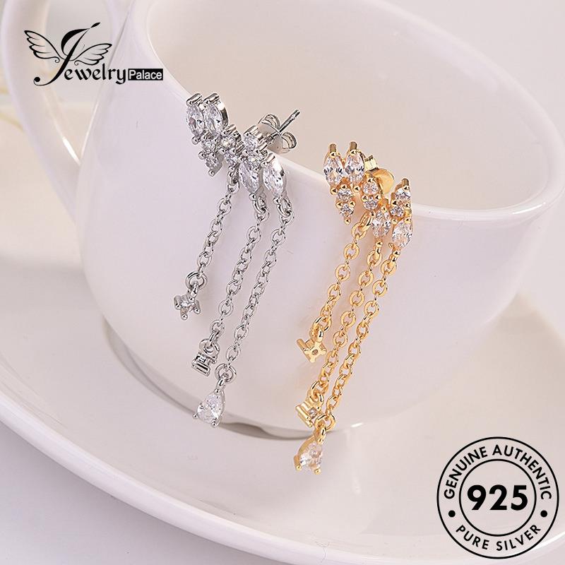 Tempat Perhiasan Wanita Berlian Perak Besar Moissanite Emas925 Stud Asli Anting Dipper E503