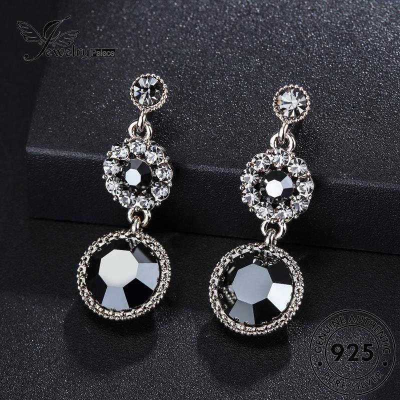 Jewelrypalace Stud Safir925 Gold Bulat Asli Perak Wanita Anting E628