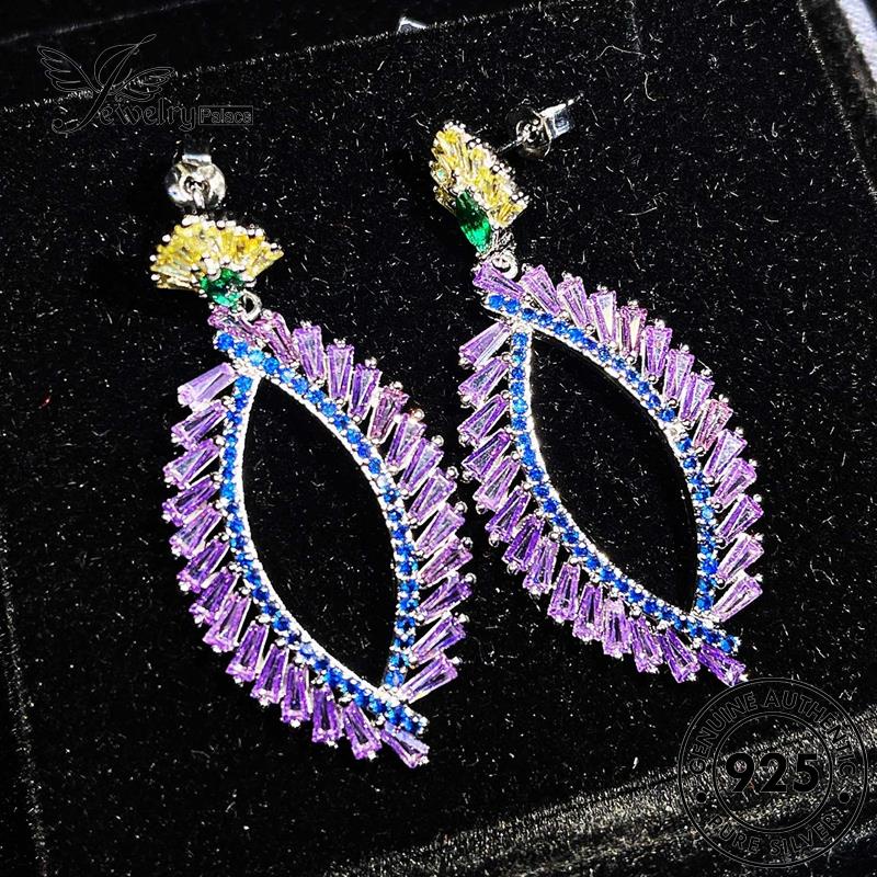 Jewelrypalace Stud Petal Asli Anting Perak Wanita Amethyst925 E794