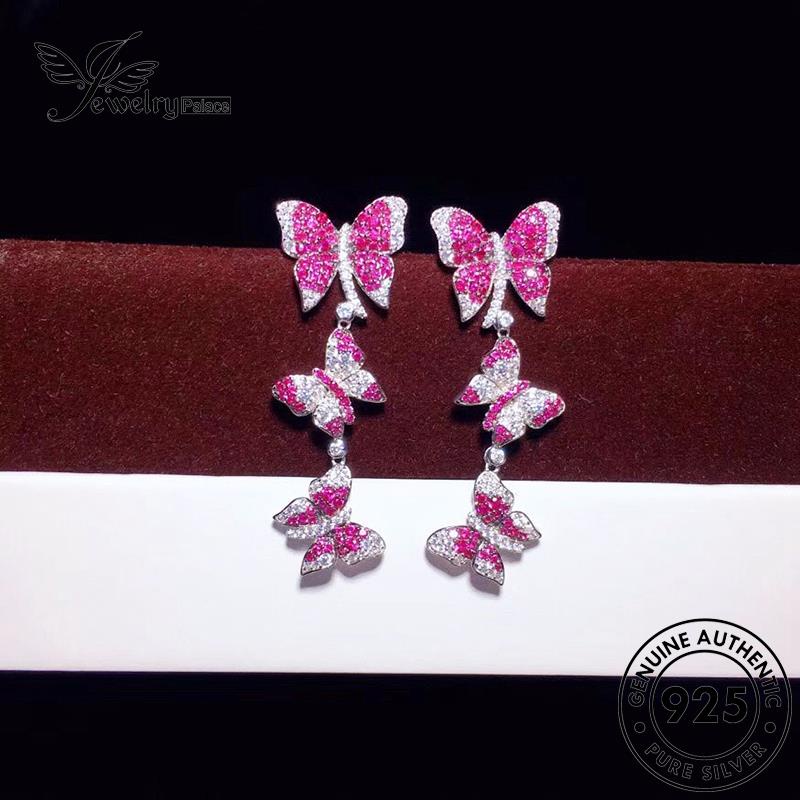 Jewelrypalace Asli Zamrud Wanita925 Anting Perak Butterfly Stud E892