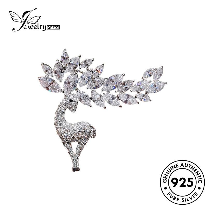 Jewelrypalace Elk Asli Anting Berlian Wanita925 Perak Stud Moissanite E927