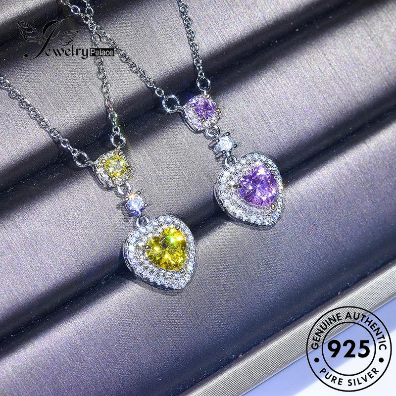 Jewelrypalace Kalung Amethyst Fashion Love Perak Asli925 Wanita N436