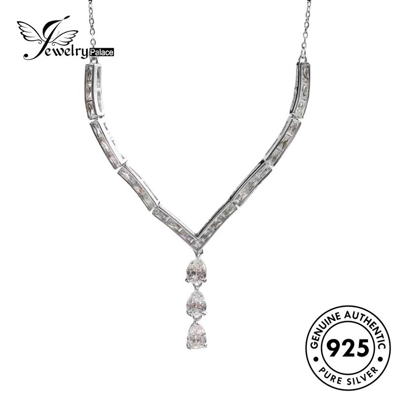 Jewelrypalace Y Wanita925 Kalung Perak Asli Moissanite Berlian Kata Fashion N1112