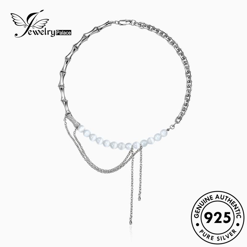 Jewelrypalace Perak925 Kucing Asli Fashion Wanita Moonstone Kalung Mata N1203
