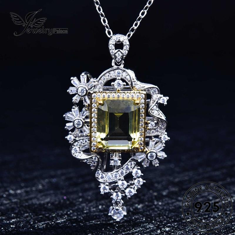 Jewelrypalace 925wanita Asli Kalung Safir Fashion Perak Hollow N1278