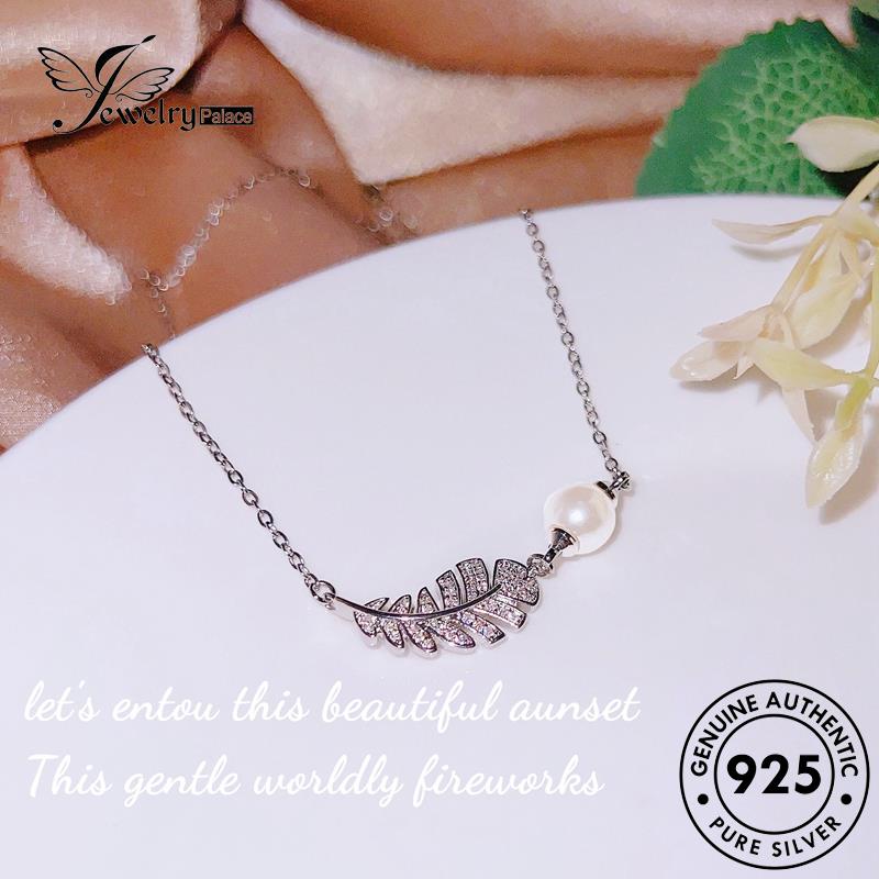 Jewelrypalace 925bulu Mutiara Kreatif Wanita Asli Kalung Perak N1320