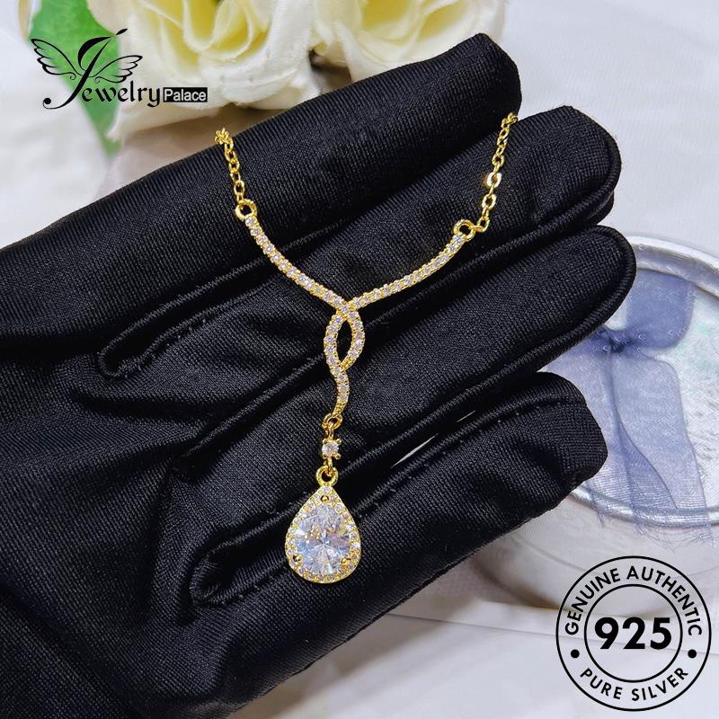 Jewelrypalace Sayap Fashion Emas Malaikat Perak Wanita925 Asli Kalung Berlian Moissanite N1342