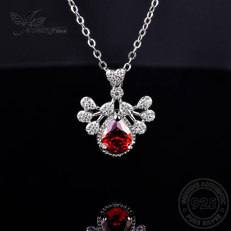 Jewelrypalace Silver Ruby Fashionable Wanita Asli Kalung Merak925 N1508