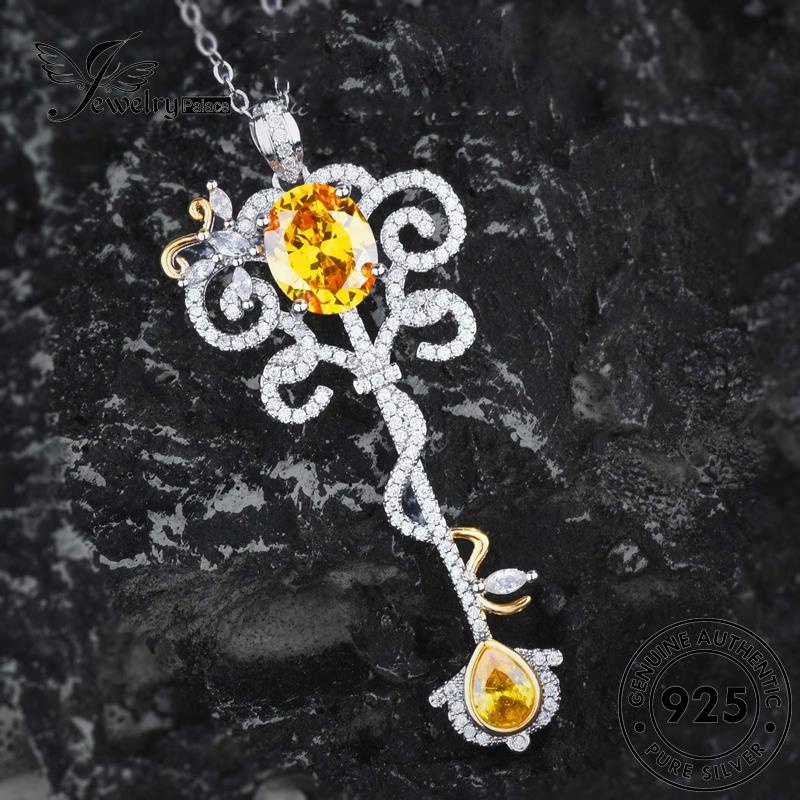 Jewelrypalace Kalung Perak925 Citrine Tongkat Asli Fashion Wanita N1564