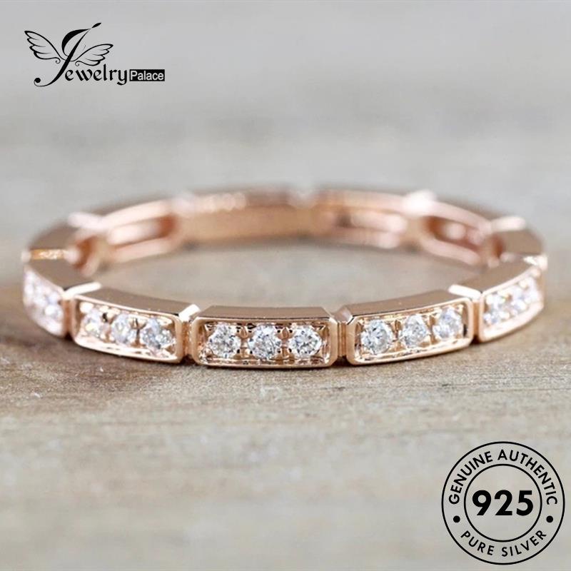 JEWELRYPALACE Perak korea Perhiasan Sterling Cincin Aksesori Silver Asli Kawin Silver Murni Moissanite Gold Diamond Original 925 Wanita Nikah Fashion R525