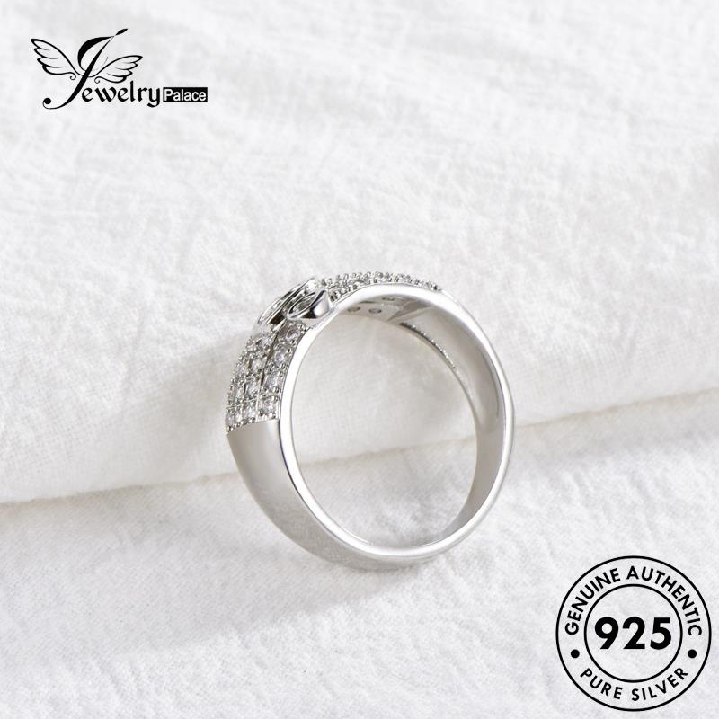 JEWELRYPALACE Nikah Asli korea Diamond Silver Perhiasan Original Sterling 925 Wanita Kawin Personality Perak Cincin Murni Moissanite Notes Silver Aksesori R992