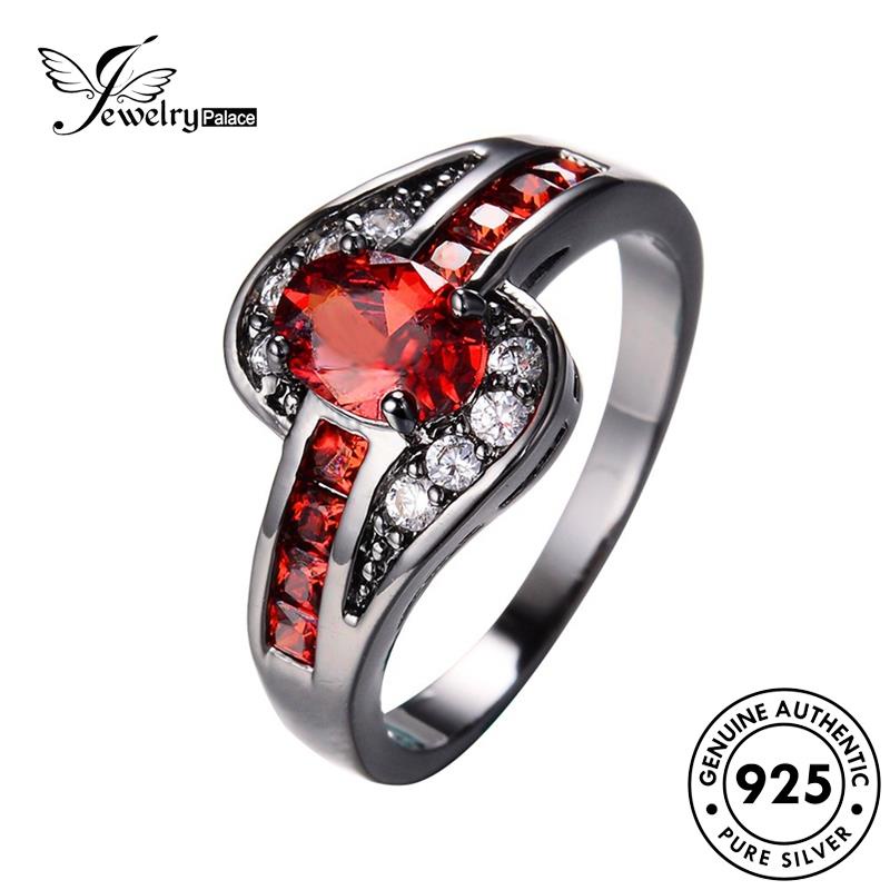 JEWELRYPALACE Perhiasan Aksesori Nikah Sapphire Sterling korea Original Gold Murni Cincin Asli Wanita Silver 925 Perak Creativity Silver Kawin R1113